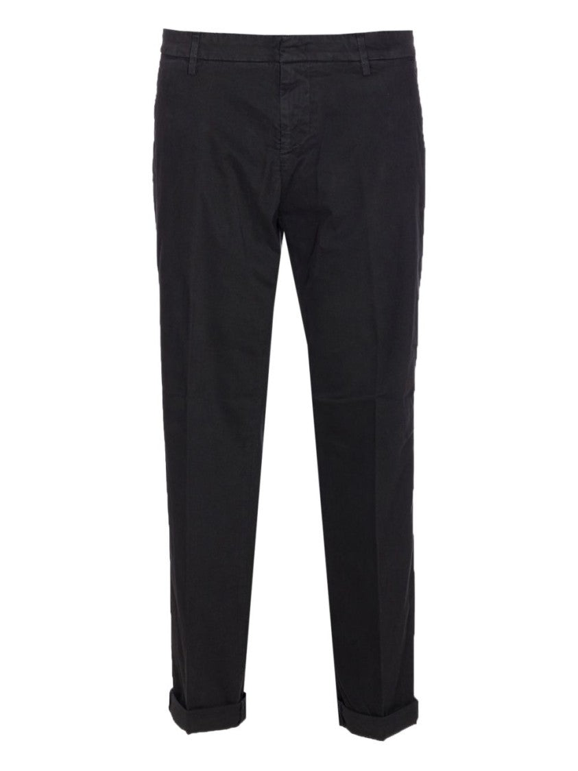 Dondup Classic Black Cotton Jeans With Functional Pockets