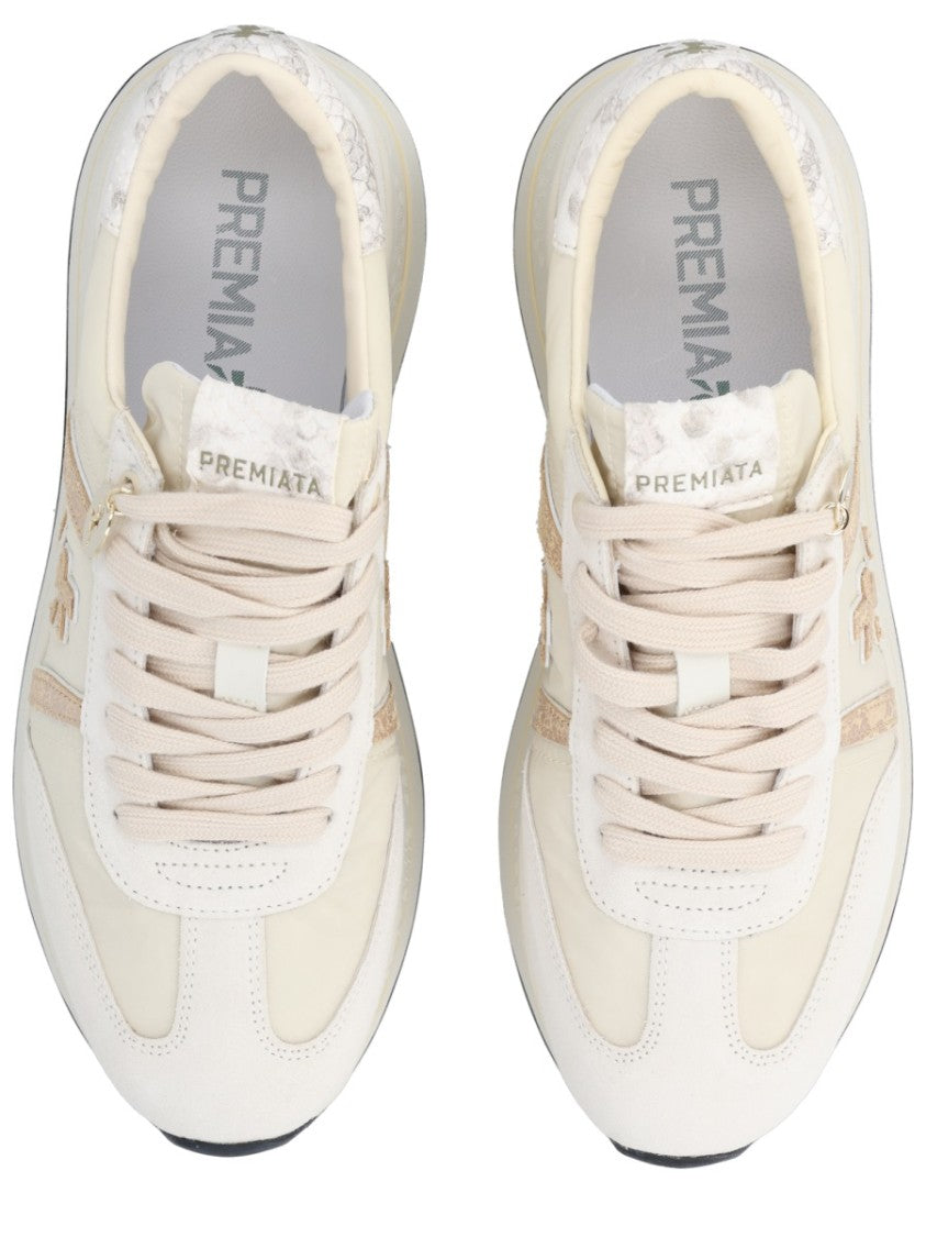Premiata Bethcoin Beige Polyamide Low Sneakers
