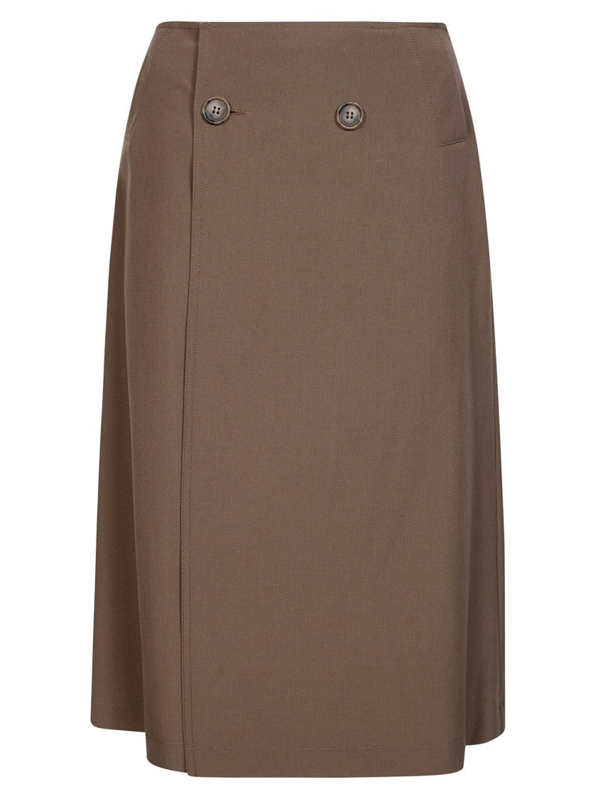Mm6 By Maison Margiela Structured Tailored Midi Skirt