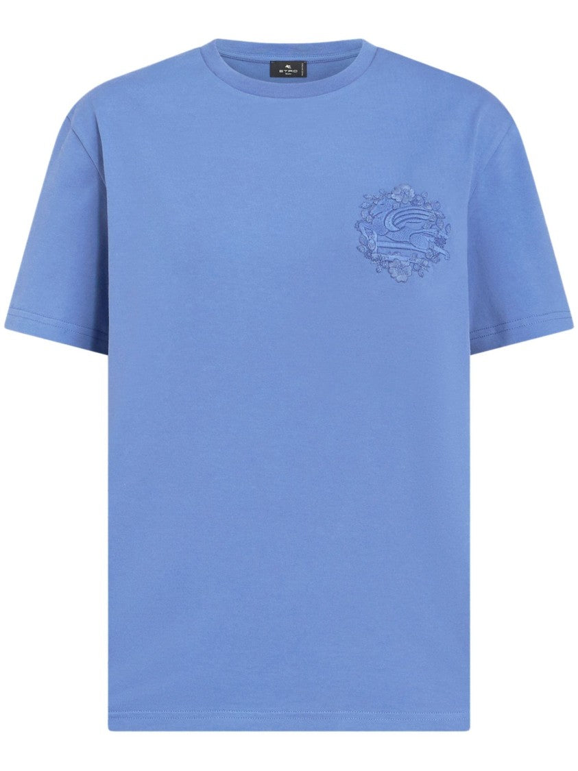 Etro Relaxed-Fit Short Sleeve T-Shirt With Embroidered Design