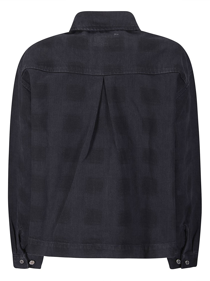 Carhartt Wip Structured Denim Shirt Jacket With Button Front And Pointed Collar
