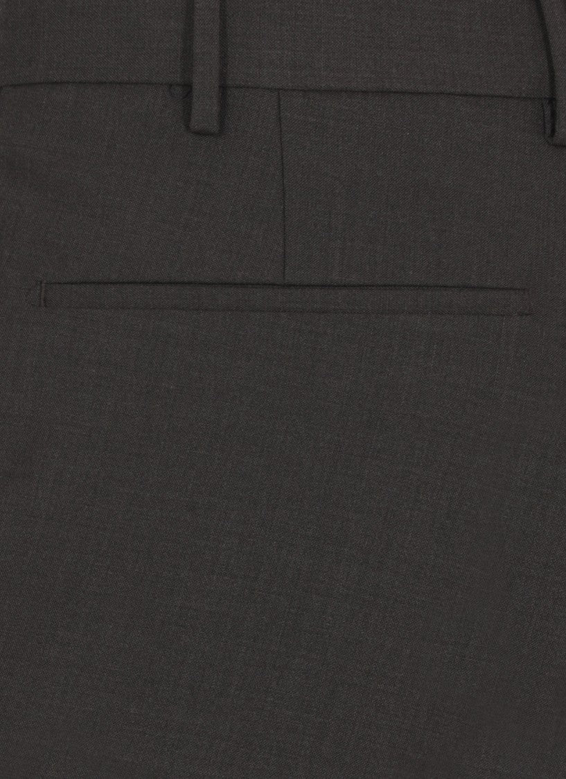 Pt Torino Dark Grey Virgin Wool Trousers
