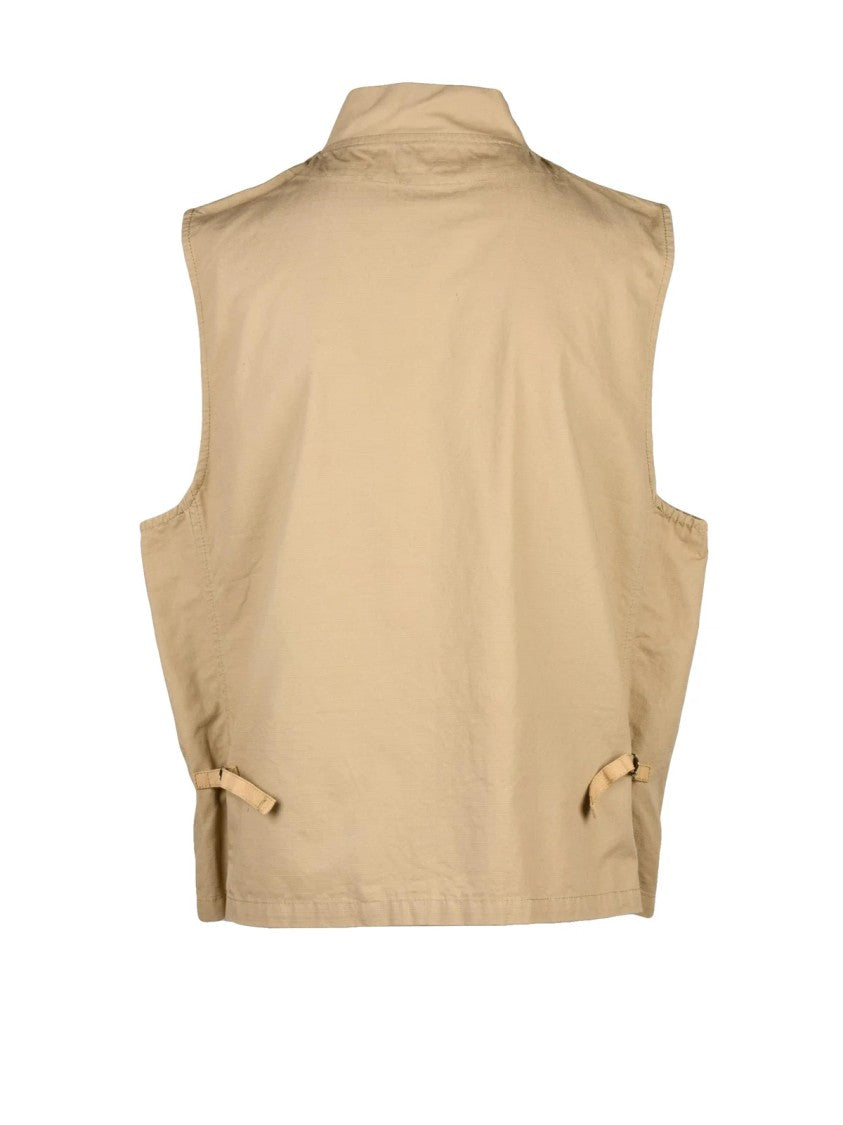 Manifattura Ceccarelli Beige Military Canvas Utility Vest