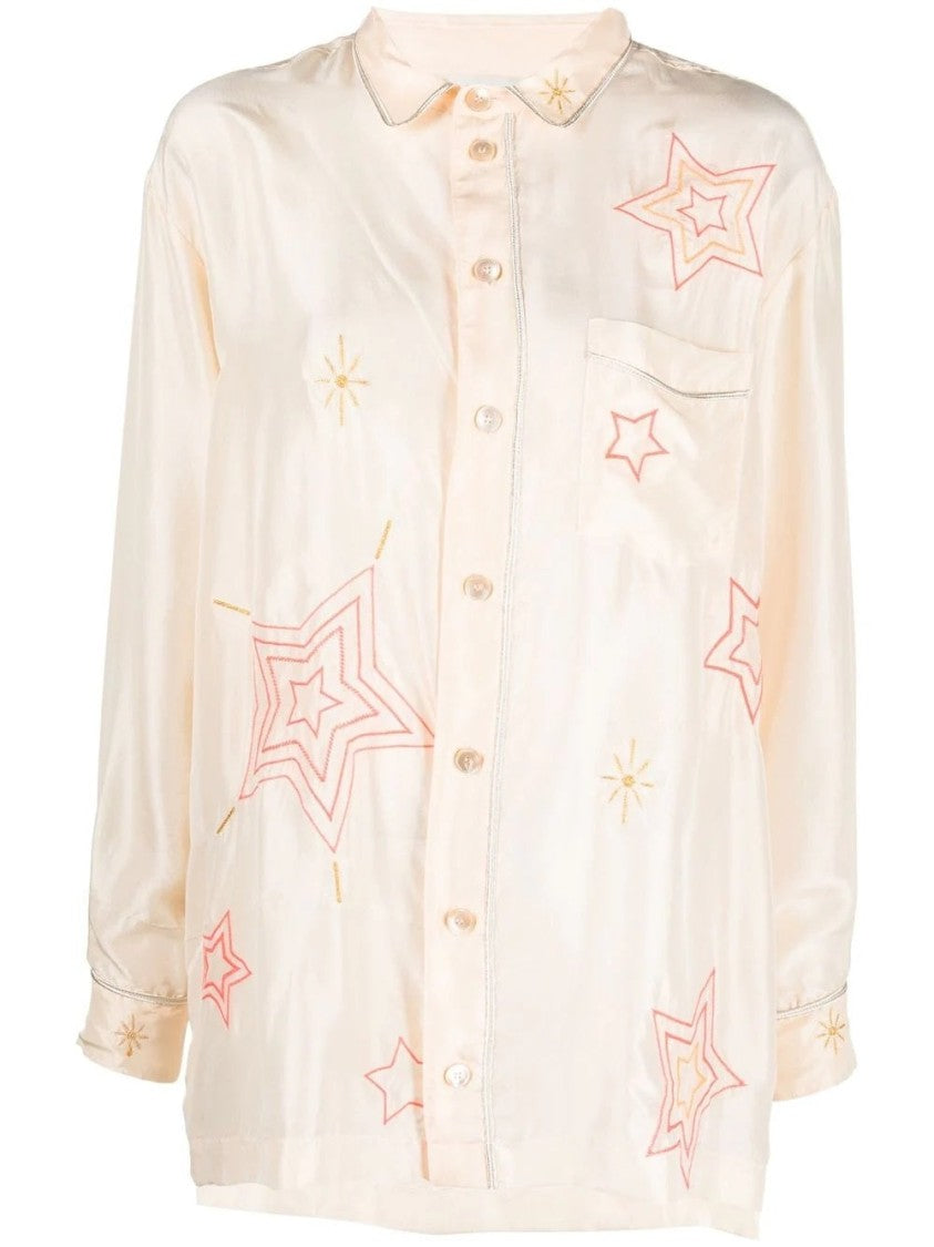 Forte Forte Star Vibes Silk Pyjamas Shirt