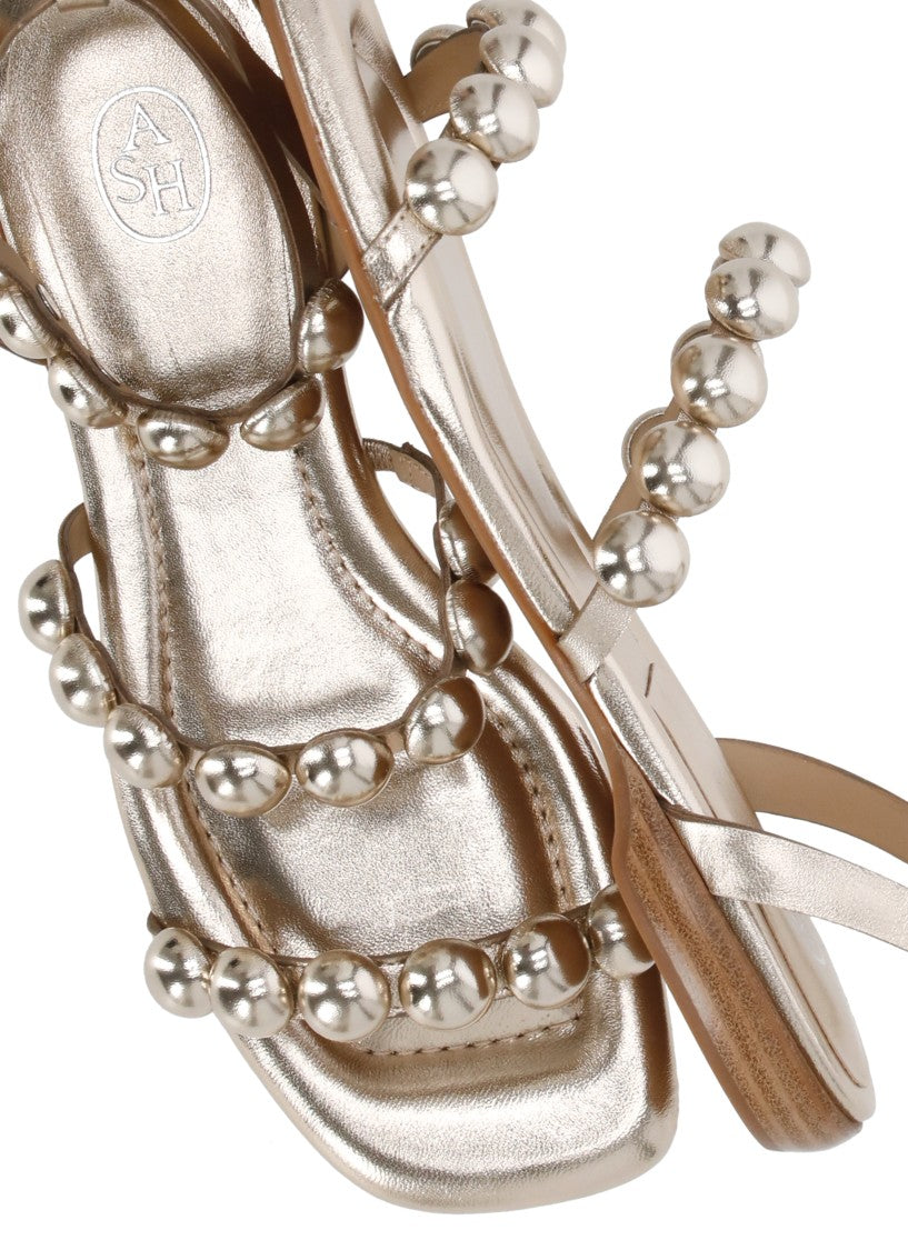 Ash Gold Regy Studded Leather Sandals