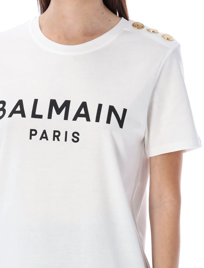 Balmain Flocked Graphic Print T-Shirt
