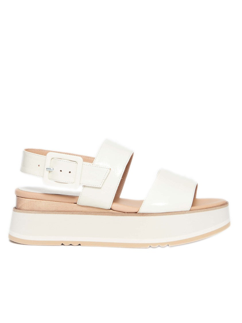 Paloma Barceló Wedge Sandals With Glossy Naplak Finish
