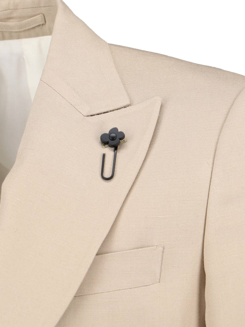 Lardini Single-Breasted Blazer – Beige