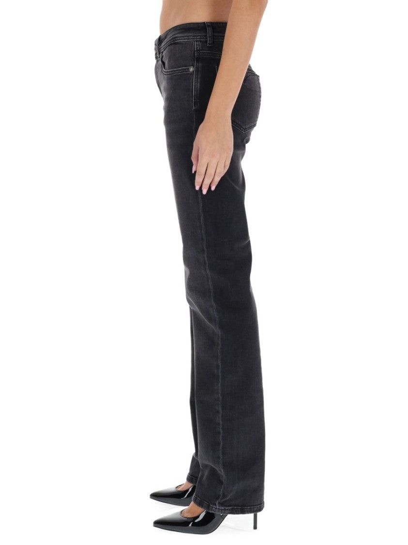 Versace Jeans Couture Washed Black Mandy Straight-Leg Pants