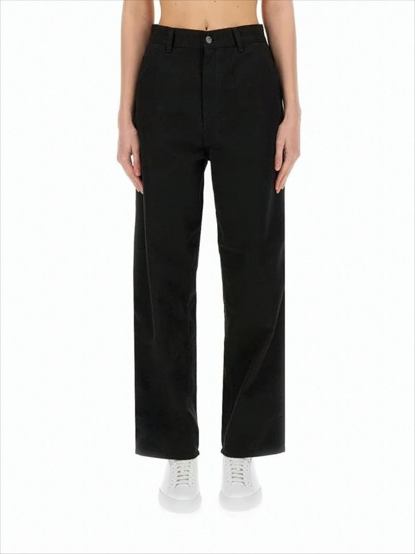 Carhartt Wip High-Waisted Black Straight-Leg Pants