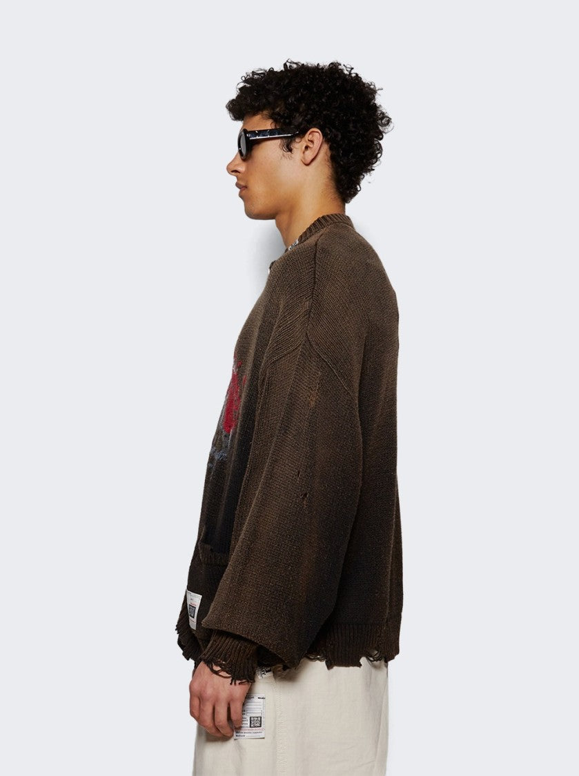 Maison Mihara Yasuhiro Car Jacquard Knit Cardigan Black