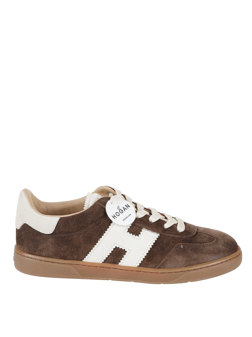 Hogan Low-Top Suede Sneakers With Contrasting Stripe
