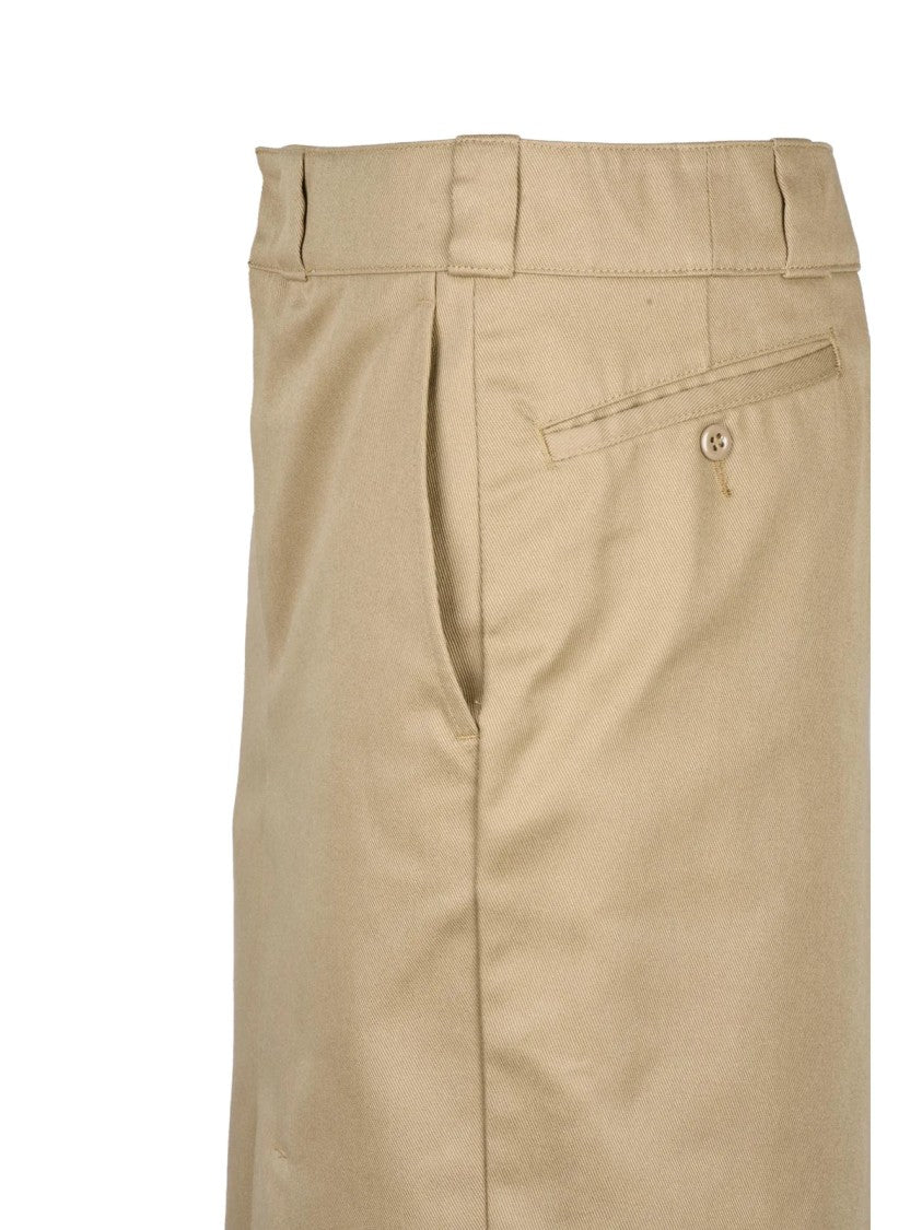 Maison Margiela Canvas Midi Skirt With Functional Pockets And Clean Silhouette