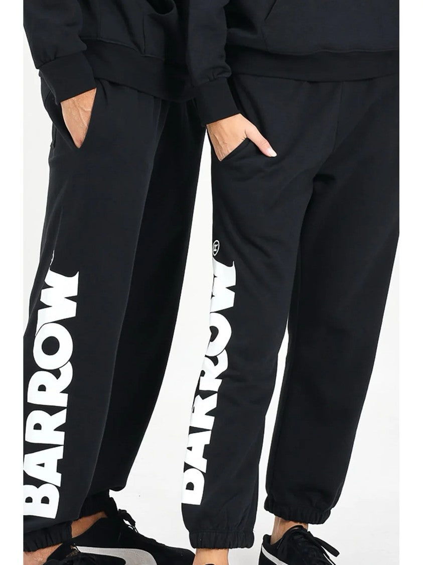 Barrow Relaxed-Fit Black Sweatpants With Signature Branding