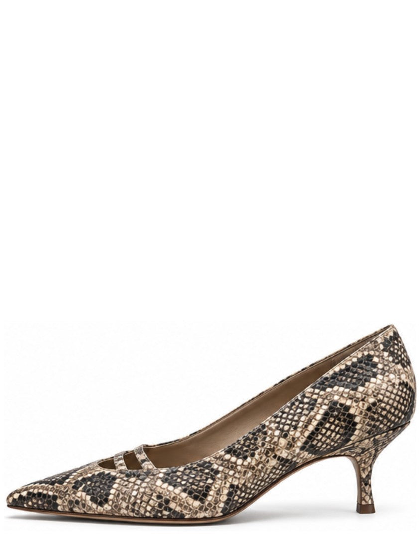 Gia Borghini Multicolor Snakeskin-Effect Leather Gigi Pumps
