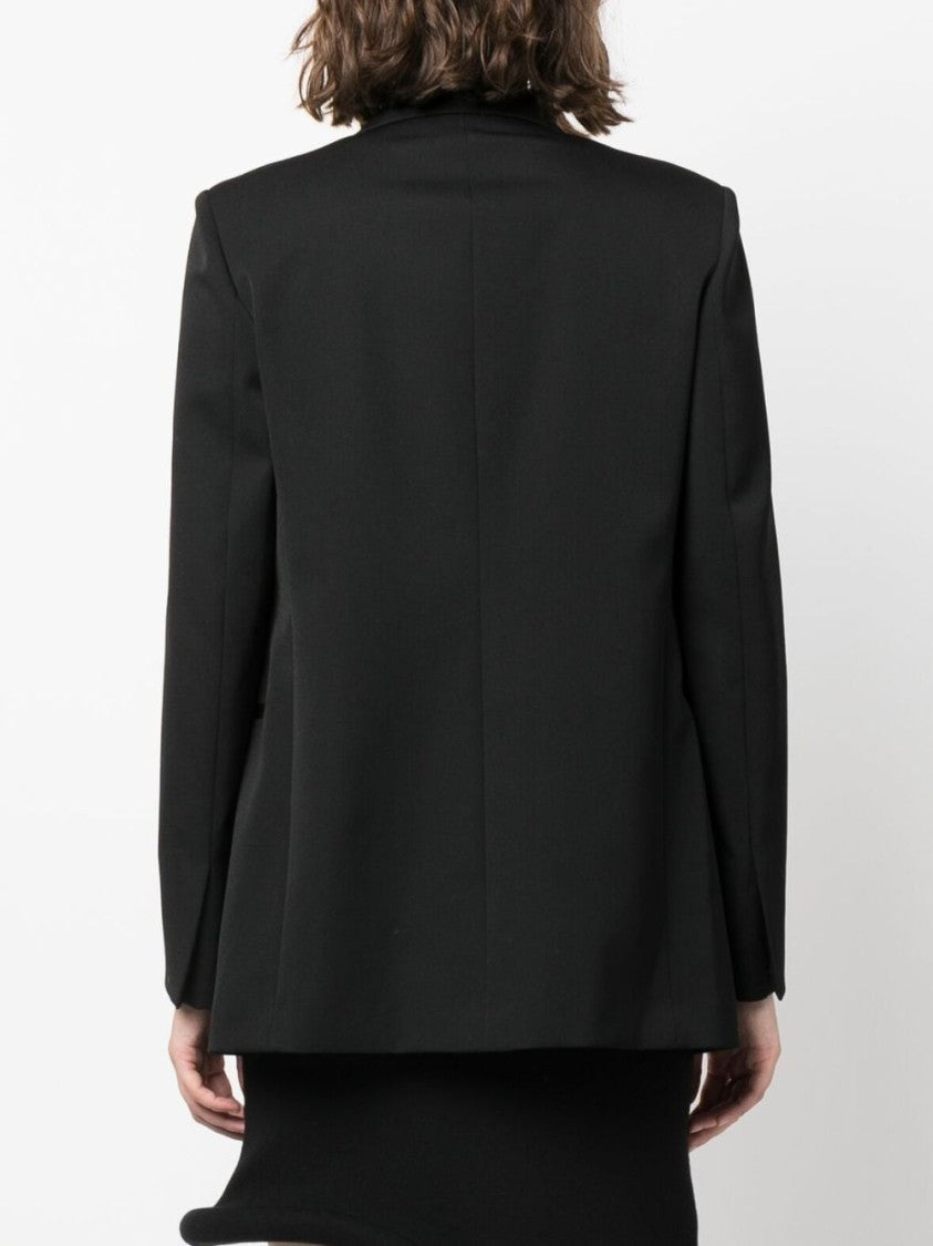 Lanvin Rhinestone-Embellished Black Wool Blazer