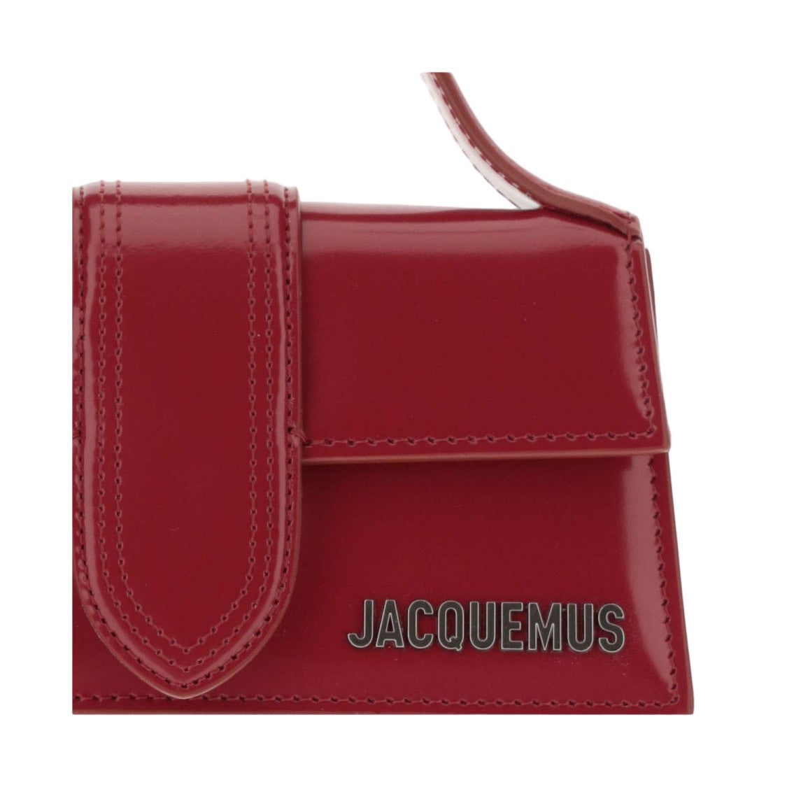 Jacquemus Compact Structured Red Leather Le Bambino Bag