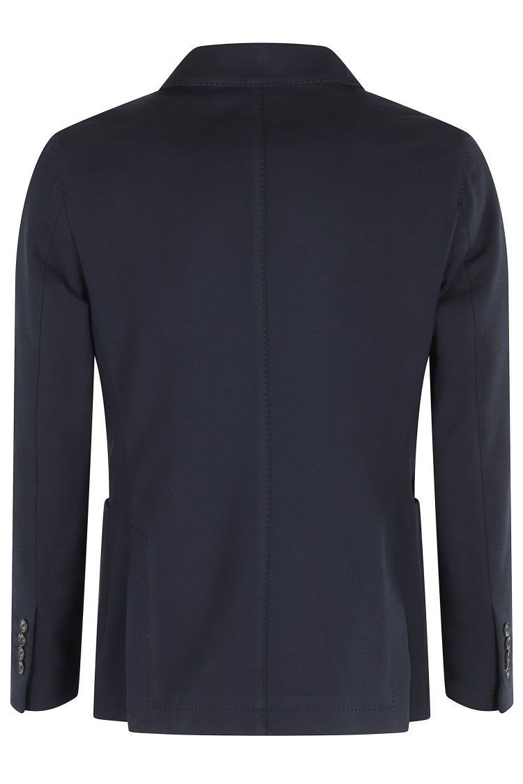 Circolo 1901 Double-Breasted Night Blue Jacket With Notched Lapel