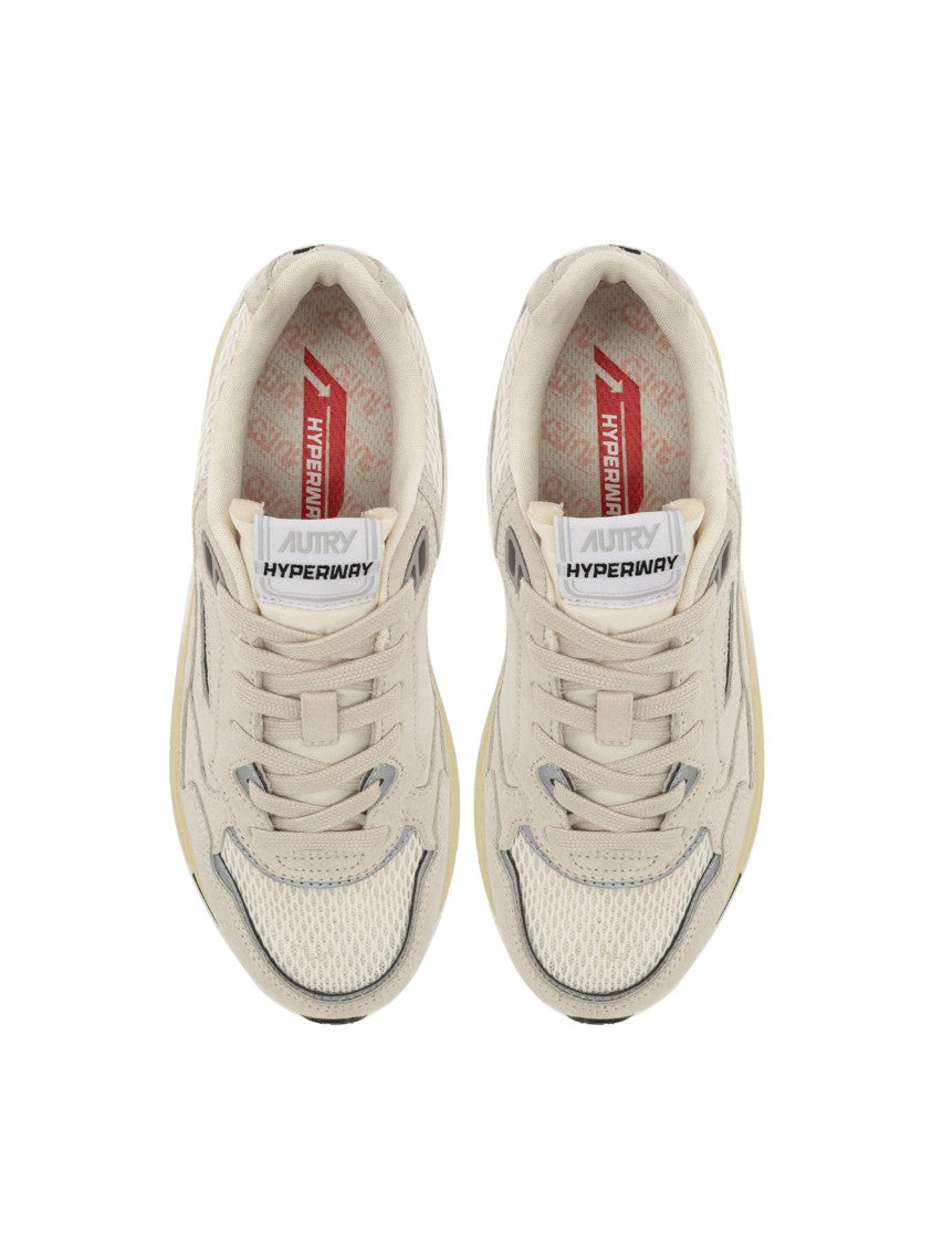 Autry White Low-Top Mesh Sneakers