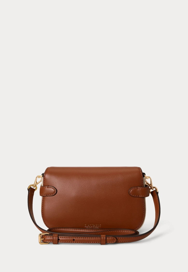 Lauren Ralph Lauren Structured Shoulder Bag With Smooth Leather Flap