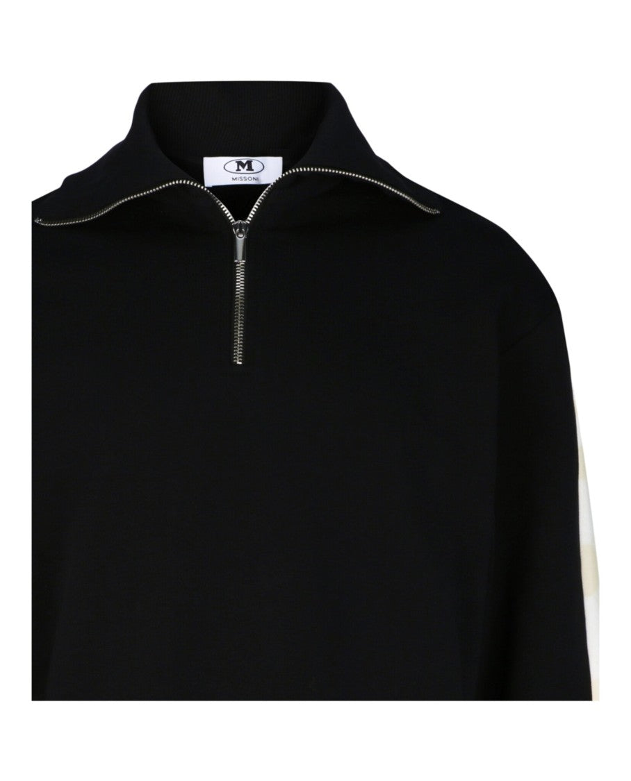 M Missoni Zig Zag Stripe Quarter-Zip Sweatershirt