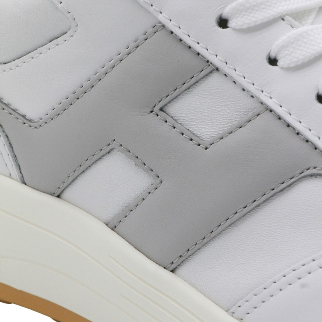 Hogan Sole Sneakers With Textured Gum Outsole