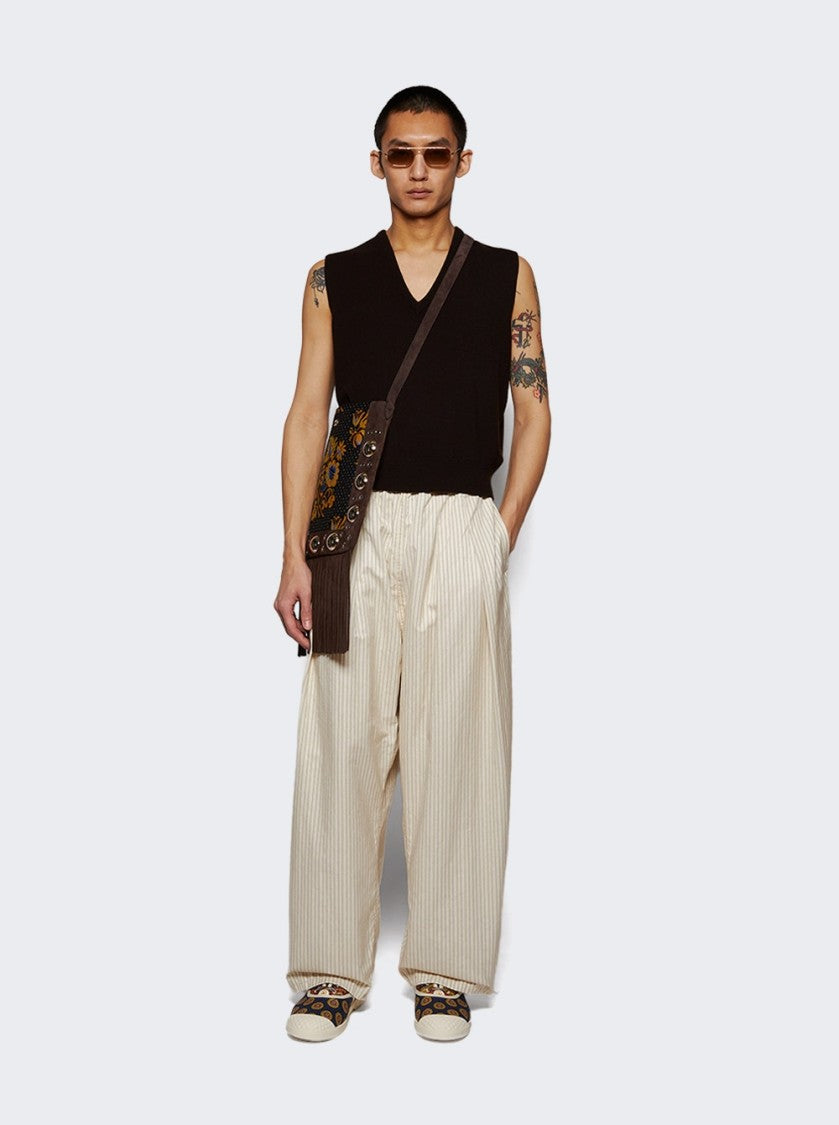 Maison Margiela Pants Ecru And Black