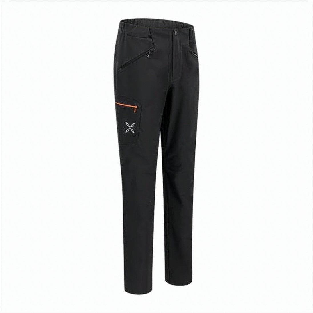 Montura Straight-Fit Black Pants With Zippered Pocket