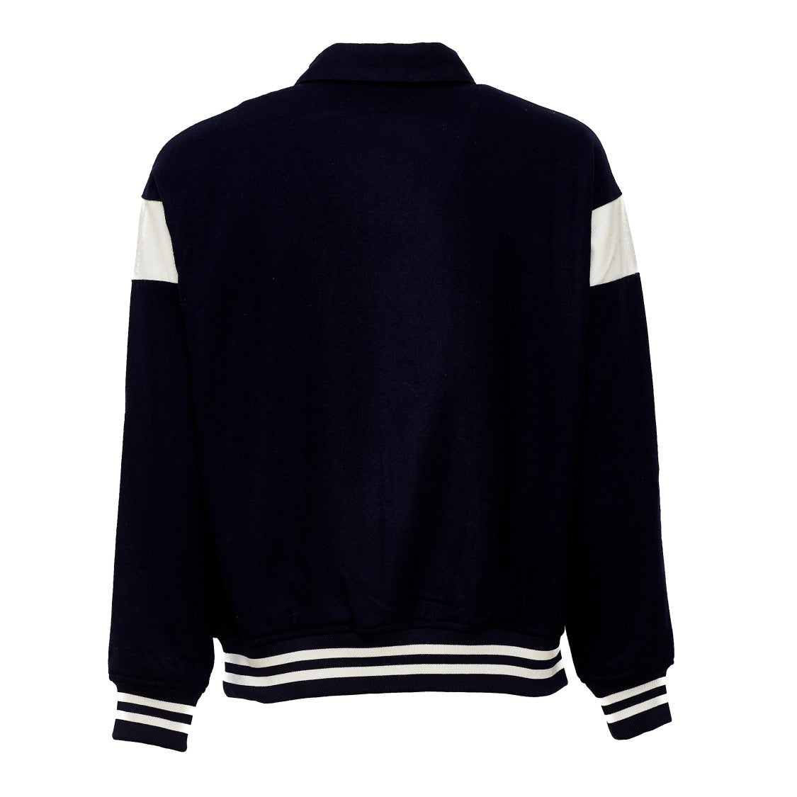 Autry Luster Blue Sporty Metallic Button Wool Jacket