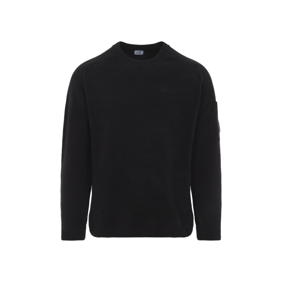 C.P. Company Crewneck Lens Black Cotton Pullover