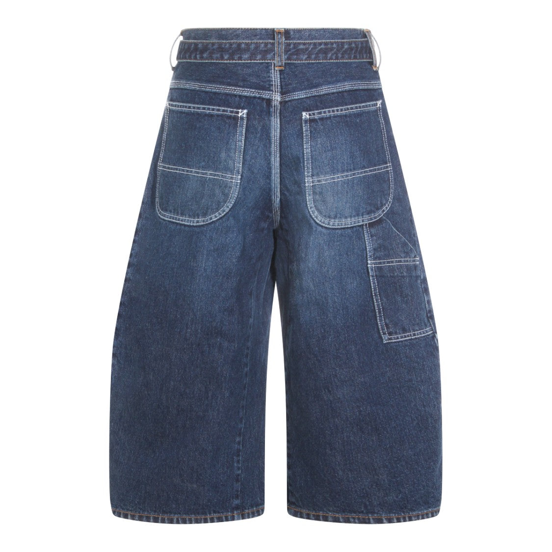 Sacai Tailored Blue Denim Shorts With Structured Silhouette