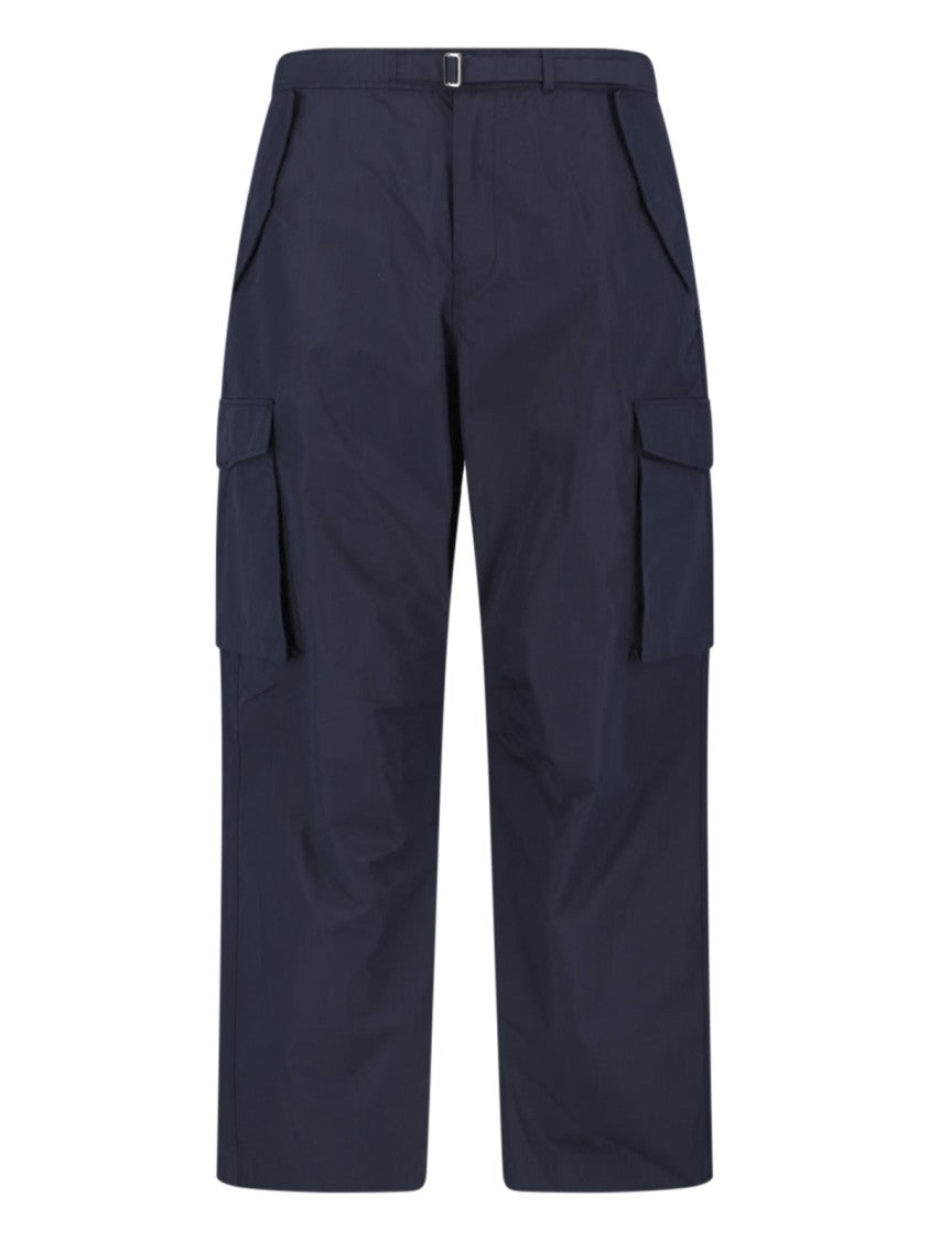 Paul Smith Blue Mid-Rise Cotton Blend Cargo Pants