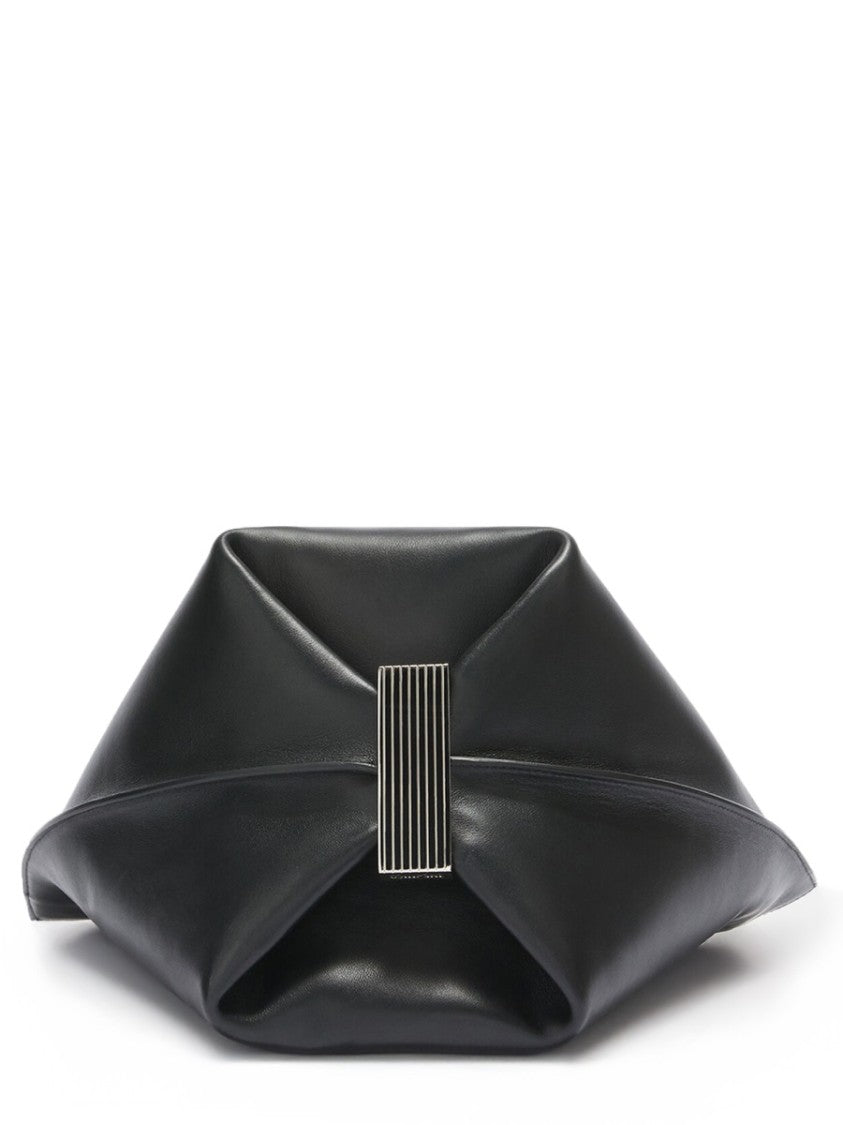 The Attico The Scoop Calf Leather Sculptural Tote Bag
