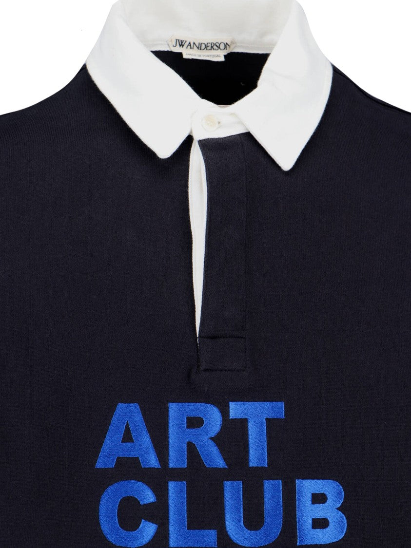 J. W. Anderson Dark Blue Art Club Rugby Shirt