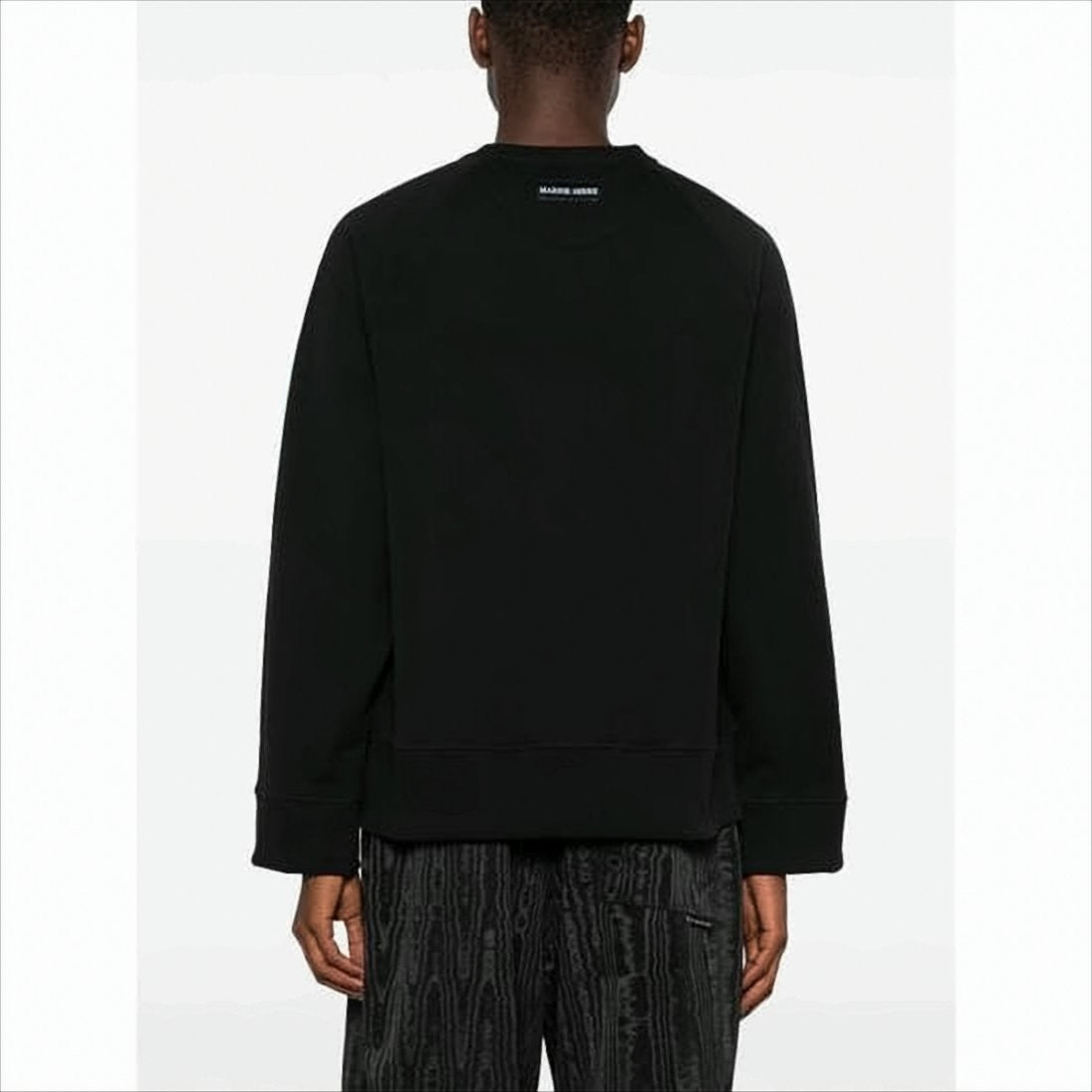 Marine Serre Long-Sleeve Crewneck Sweatshirt With Crescent Moon Graphic