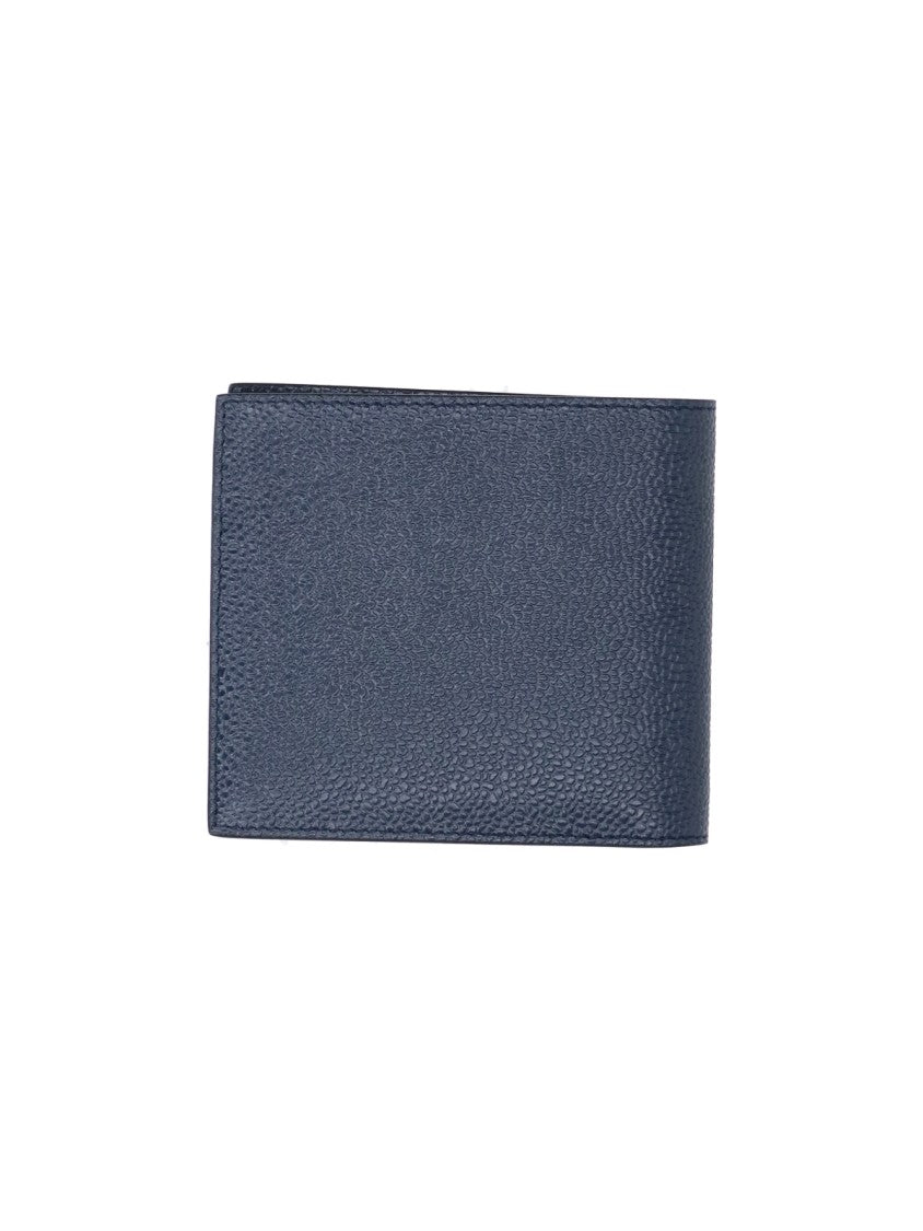 Thom Browne Blue Textured Leather Bifold Wallet