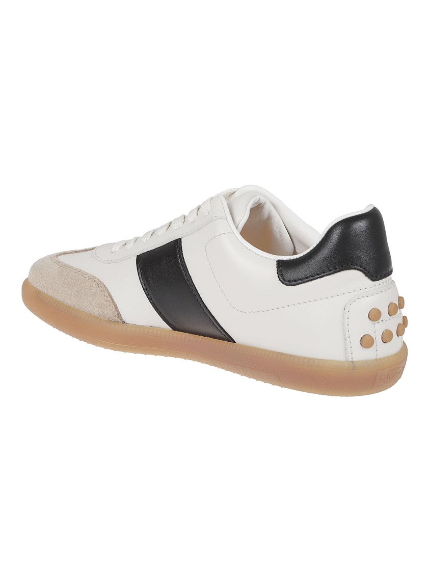 Tod's Low-Profile White Leather Sneakers