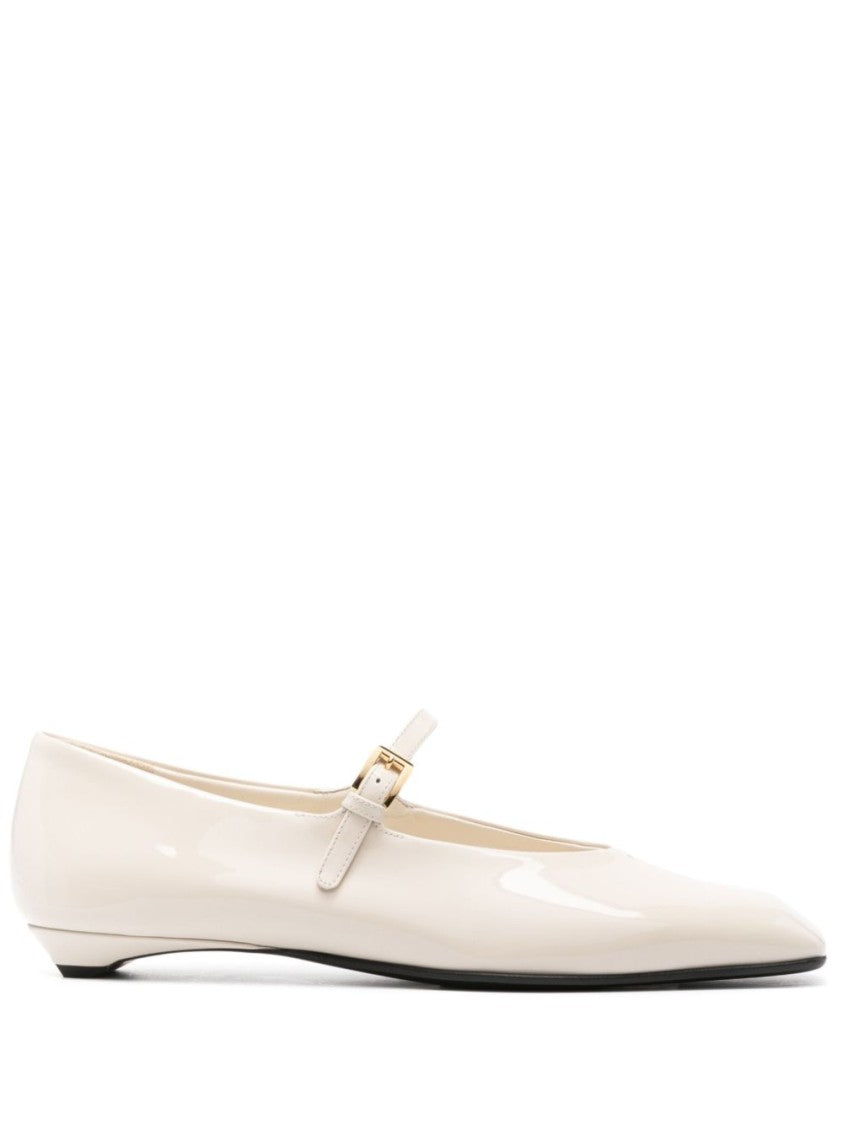 Prada Pointed Toe Flat Shoes With Delicate Instep Strap