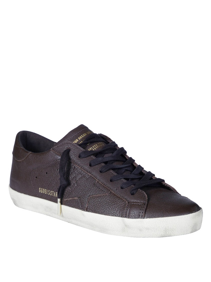 Golden Goose Super Star Textured Leather Low-Top Sneakers