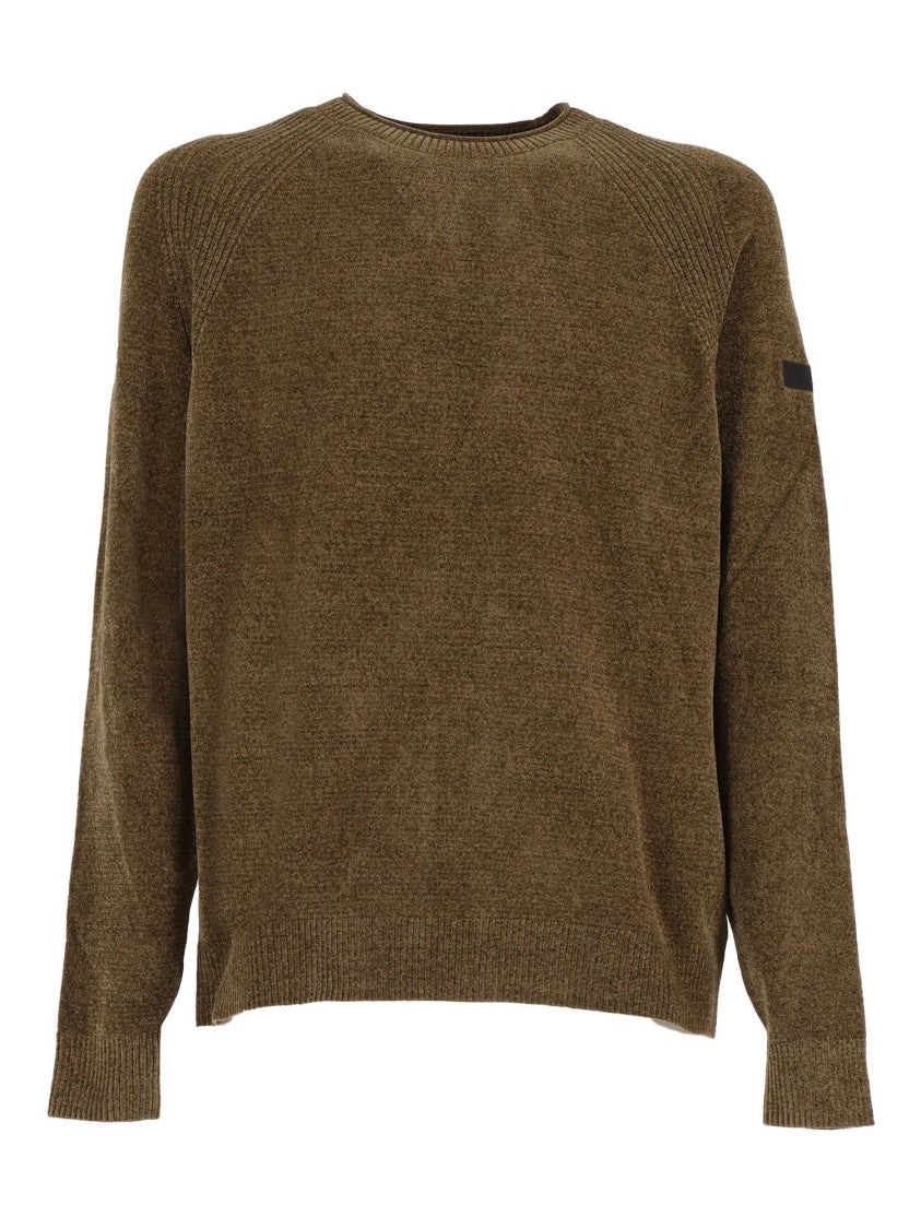 Rrd Velvet Round Neck Knit Sweater