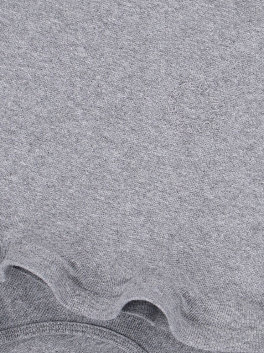Stella Mccartney Grey Sleeveless Ruffled Hem Tank Top