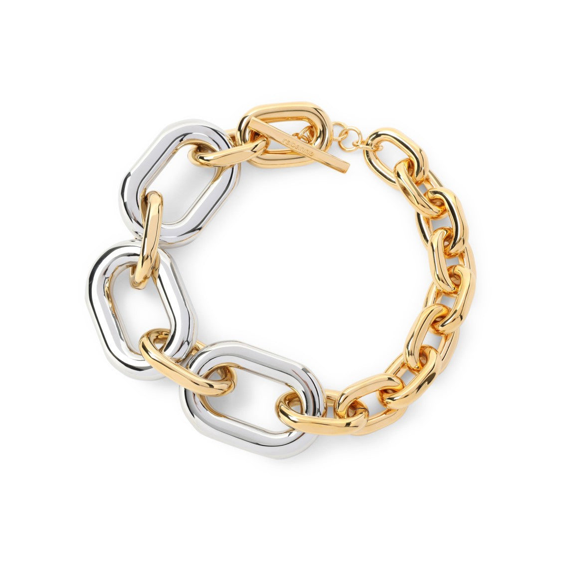 Rabanne Interlocking Metallic Links Necklace