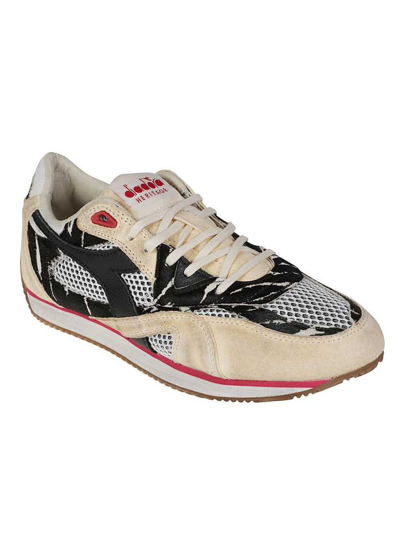 Diadora Equipe Revenge Totem Leather-Blend Low-Top Sneakers