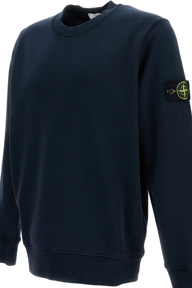 Stone Island Classic Crew Neck Sweatshirt With Iconic Compass Patch