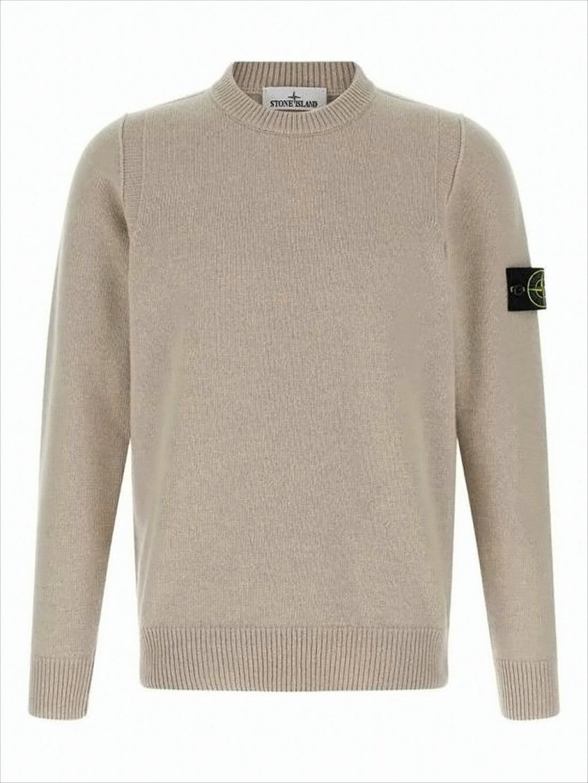 Stone Island Knitted Sweater With Classic Crew Neckline
