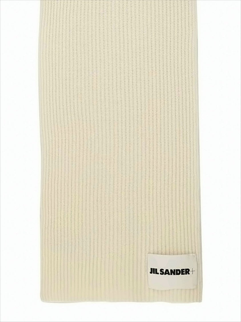 Jil Sander Ribbed Wool Scarf With Minimalist Design