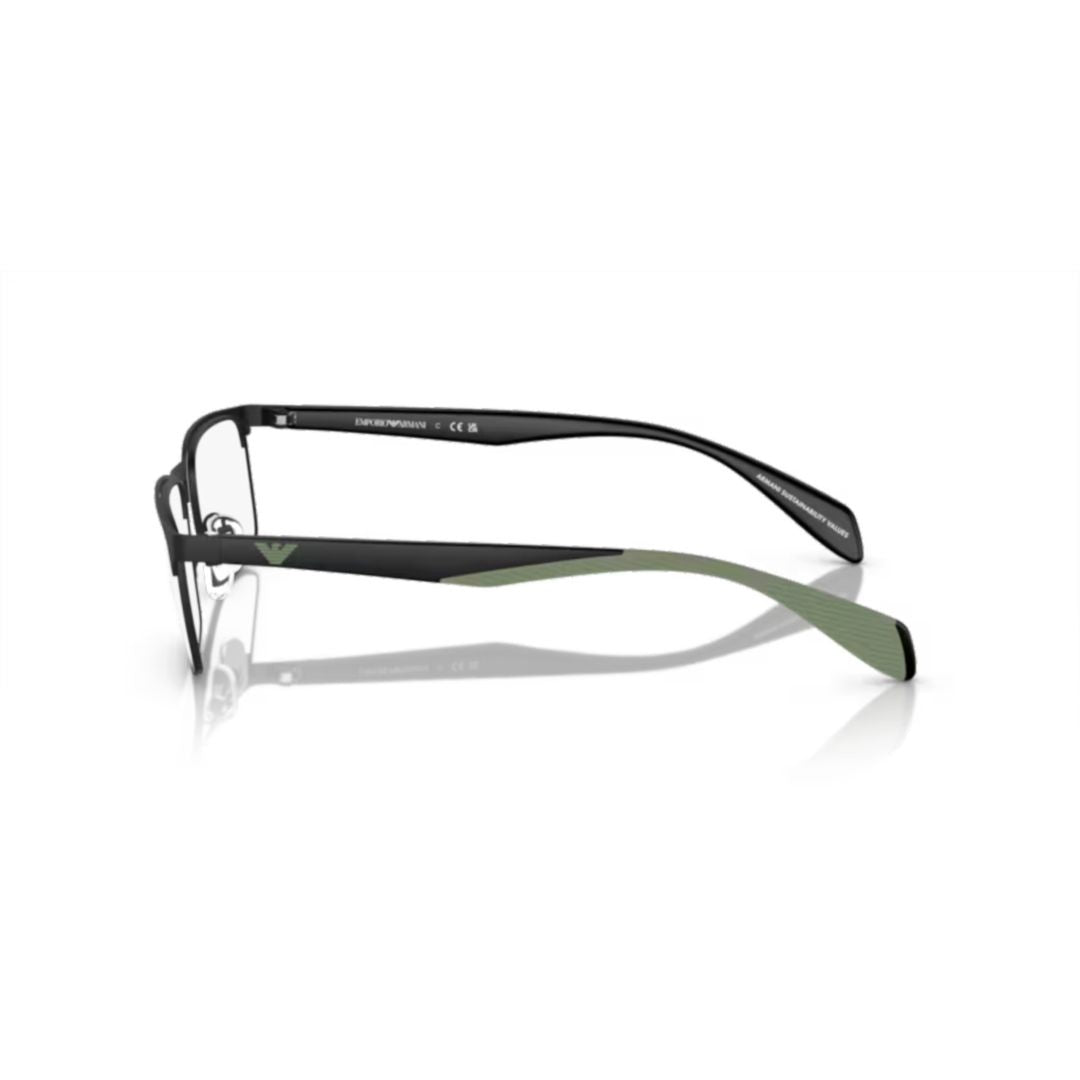 Emporio Armani 0Ea1149 Rectangular Metal Eyeglass Frames With Minimalist Design