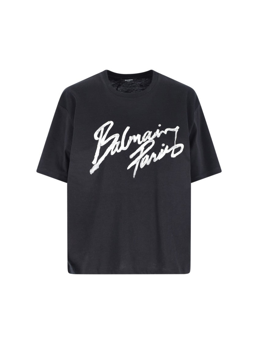 Balmain "Brush Print" T-Shirt – Black