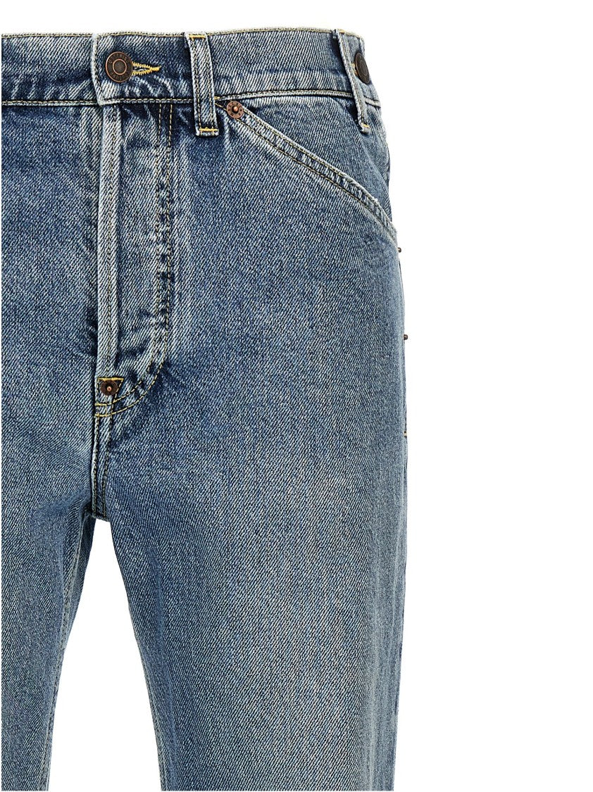 Moschino Mid-Rise Blue Denim Jeans With Five-Pocket Design