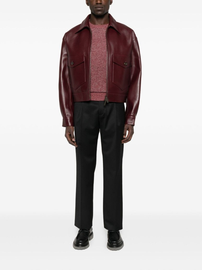 Kangra Textured Knit Red Sweater